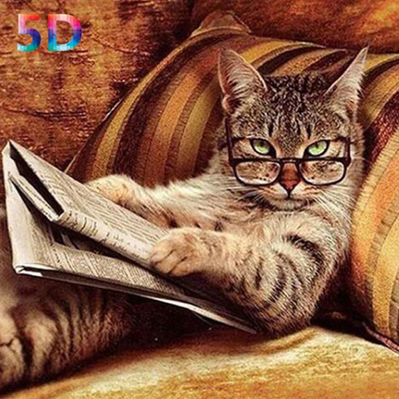 Алмазная живопись полный Кот вышивка мультфильм крестиком Европейский
