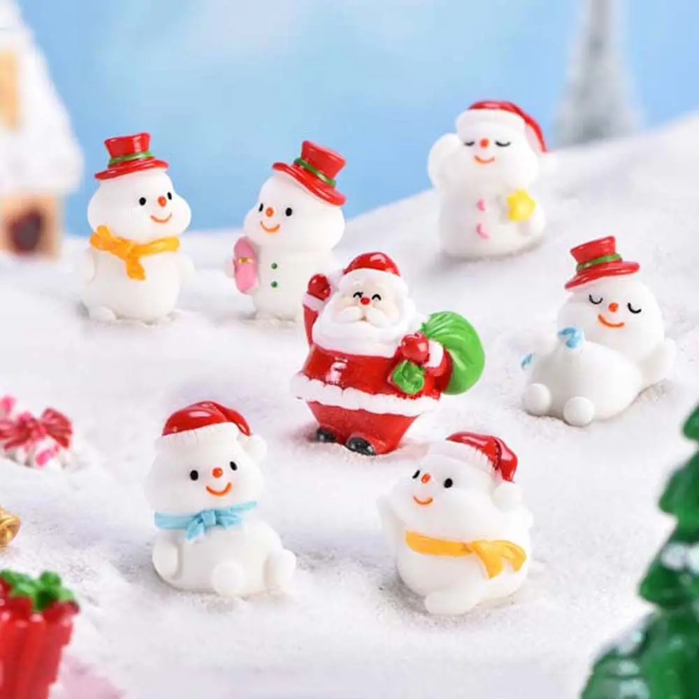 

Christmas Decoration Santa Claus Snowman Figurine Fairy Christmas Miniatures Figurines Resin Home Decoration