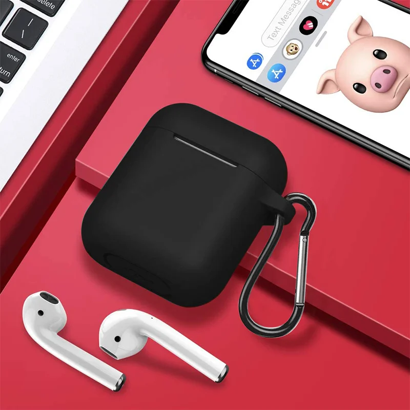 Мягкий чехол для Apple Airpods 2 Роскошный прозрачный наушников с Bluetooth силиконовый