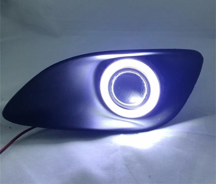 Инновационные светодиодные дневные ходовые огни Eosuns Cob Angel Eye Drl + Галогенные