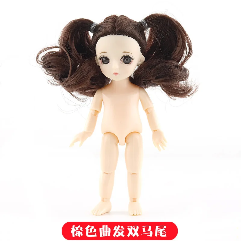 ZSSMW 16 см BJD куклы 13 совместный подвижный 1/12 куклы-принцессы игрушки макияж одеваются голый обнаженный милый ребенок кукла игрушка для детей Подарки - Цвет: ZSSMW