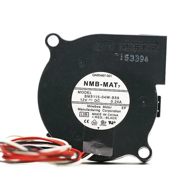 

For NMB BM5115-04W-B59 5015 12V 0.24A 5CM Projector Turbine Cooling Fan