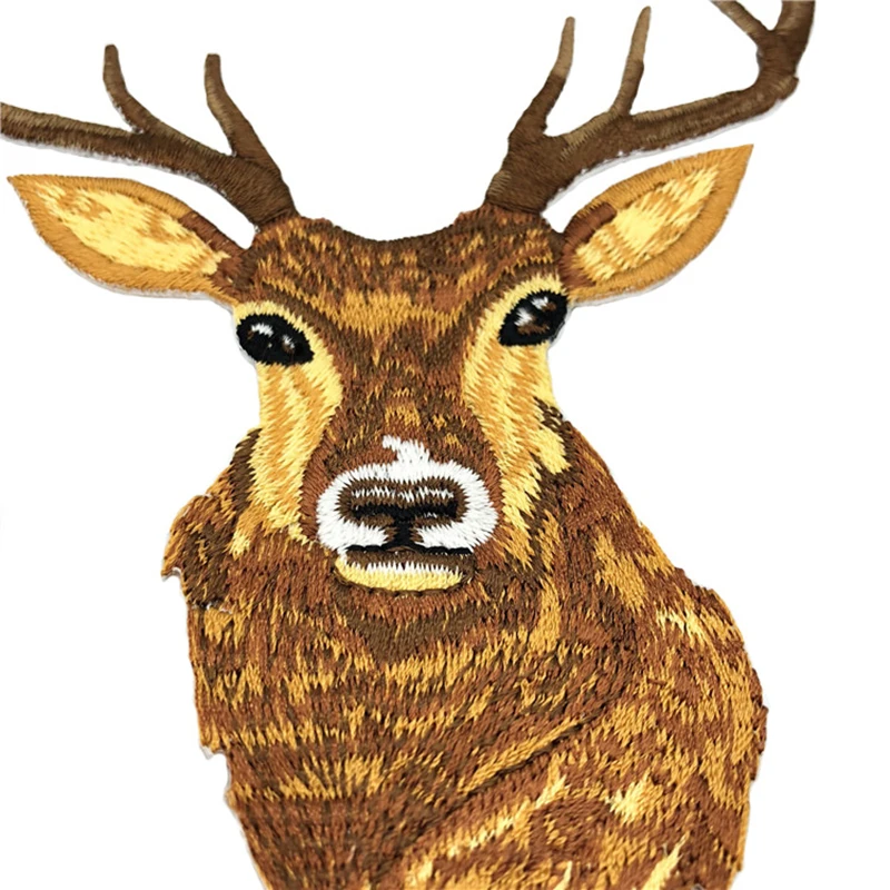 1 шт. патч с вышивкой оленя для одежды утюгом аппликация сделай сам аксессуары