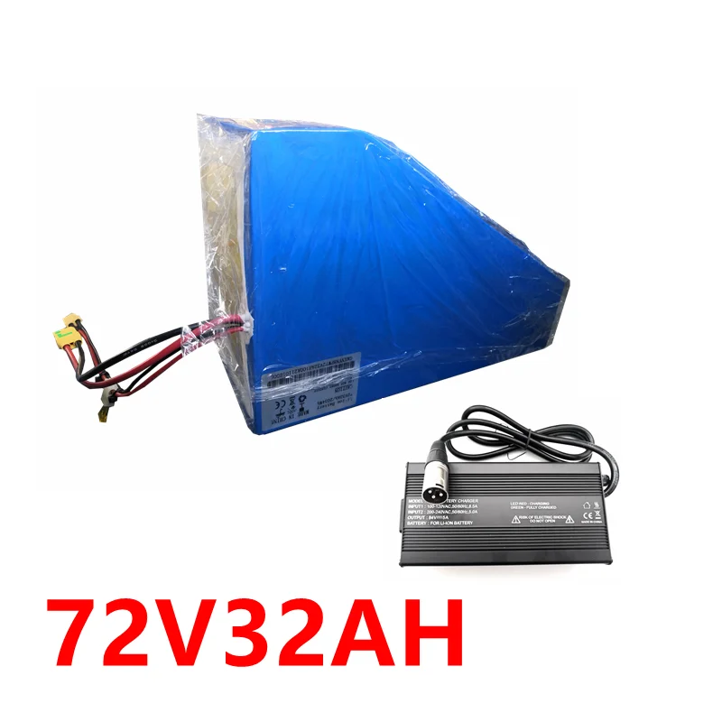 72V 32AH Ebike Lithium Battery Pack  with 72V 5A Charger for 3000W 5000W Ebike Kit