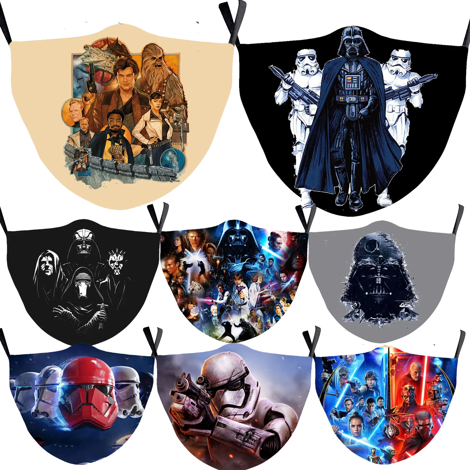 Маска для косплея Звездные войны многоразовая Защитная моющаяся взрослых и