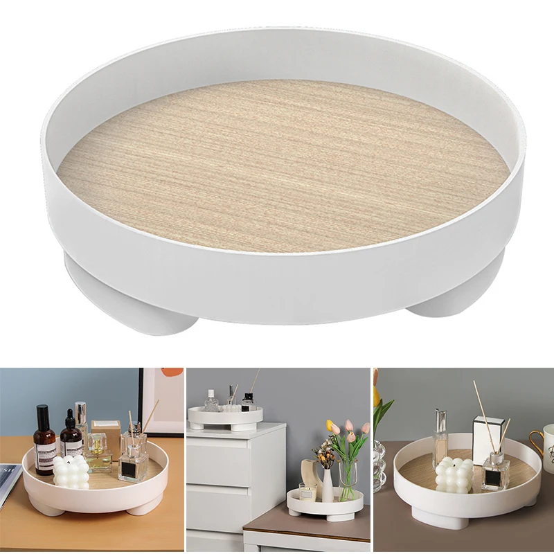 

Простой Настольный органайзер, поднос, круглая деревянная искусственная подставка для дома, крыльца, офиса, MAZI888