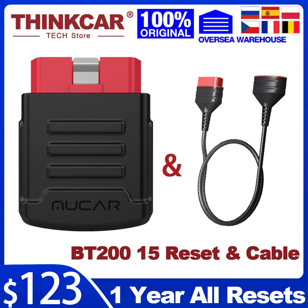 Диагностический сканер THINKCAR MUCAR BT200 устройство для полной диагностики OBD2 15
