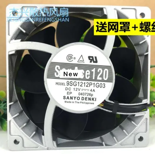 

4-проводной вентилятор охлаждения сервера для SANYO 9SG1212P1G03 DC 12V 4A 120x120x38 мм
