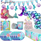 JOY-ENLIFE 1 шт. гирлянда на день рождения, украшение для вечеривечерние русалки, баннер, летняя морская вечеринка, Детские флаги для пола