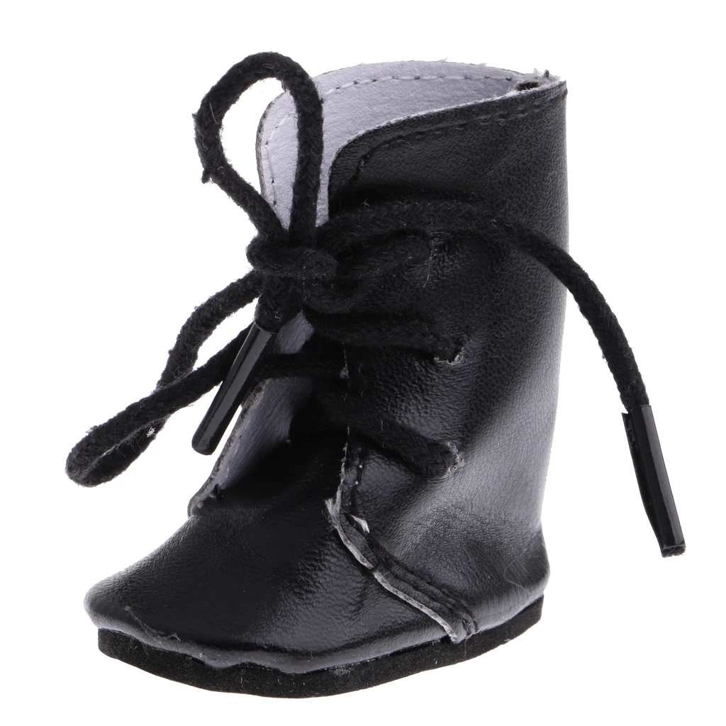

Lace Up Shoes PU Leather Boots Decoration for 14 '' Doll Dolls