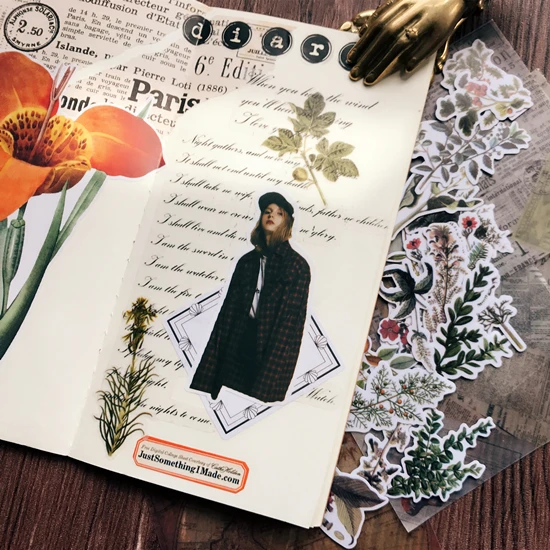 21 шт. 2019 винтажная трава листья цветок Искусственная елка альбом для