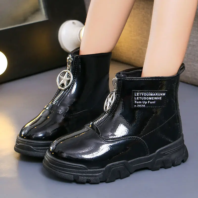 Зимние детские ботинки теплые Martin для маленьких девочек Повседневная