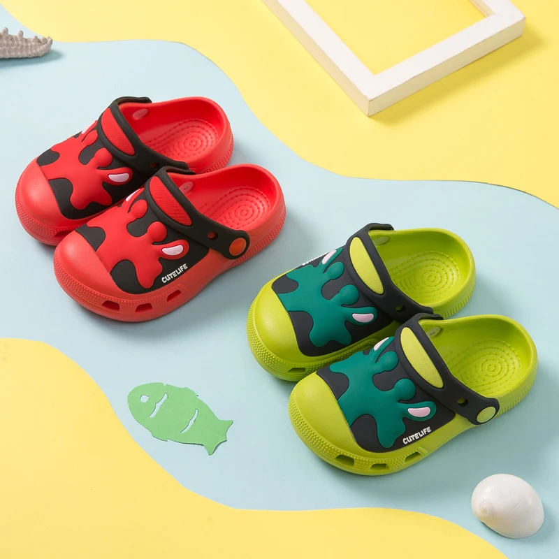

Children's Slippers Hole Shoes Baby Slippers Summer Girls 1-8 Years Old Cute Non-slip Household Children Sandals and Slippers