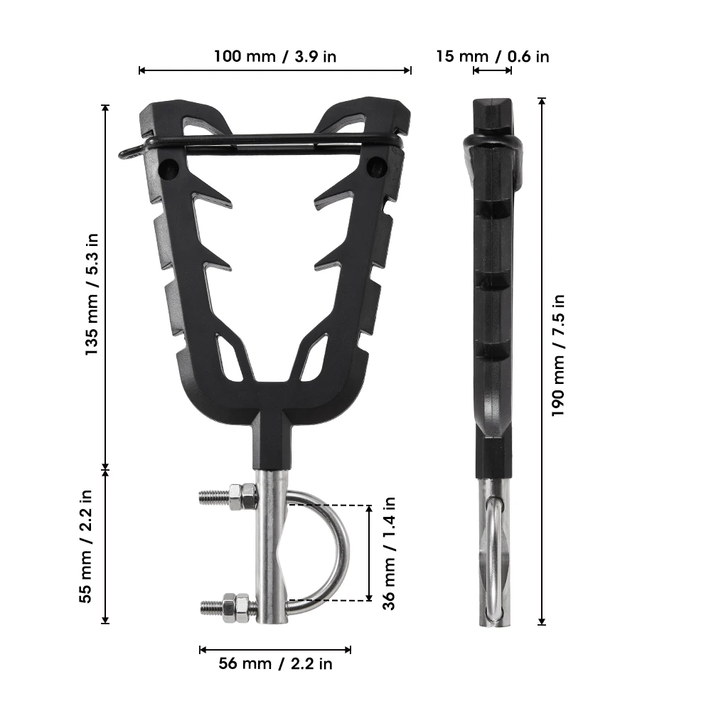 

ATV UTV Quad Bike Single Handle Bar Gun Rack Bow Utility Rack Holder Motorbike for Polaris Golf Car Golf Cart Motorcross