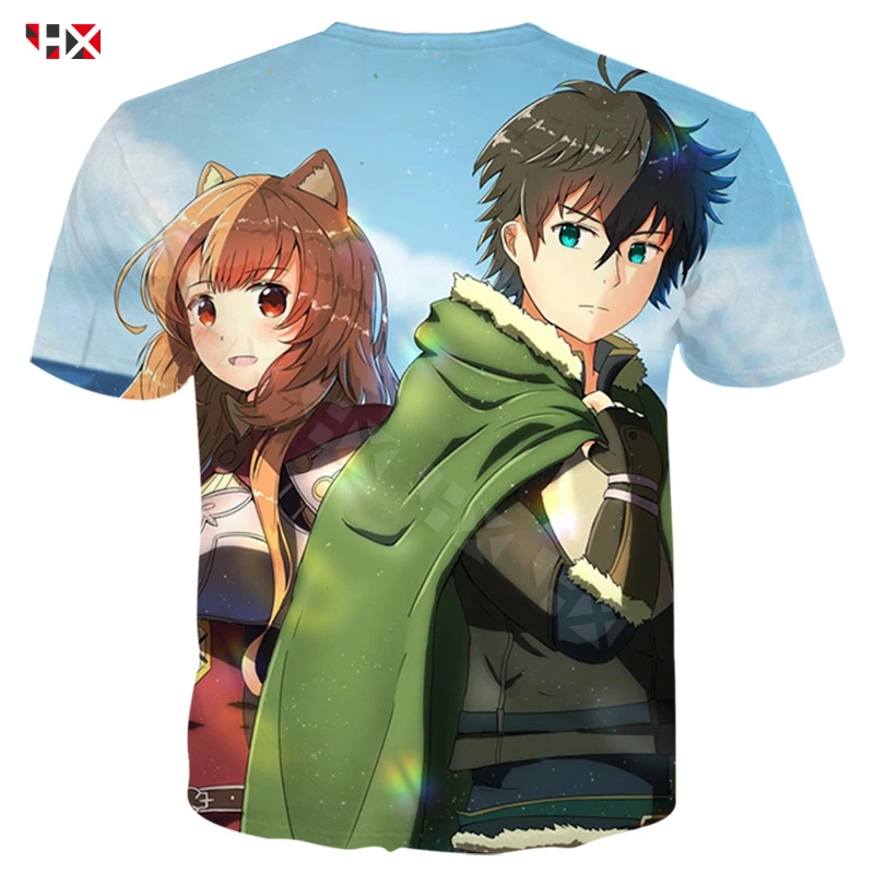 Футболка The Rising of Shield Hero для мужчин и женщин повседневный тренировочный костюм с 3D
