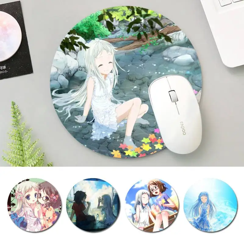

Round Anohana office Mat Round Size Rubber Mouse Pad Gaming Player Desktop Pad Computer Laptop Mouse Pad
