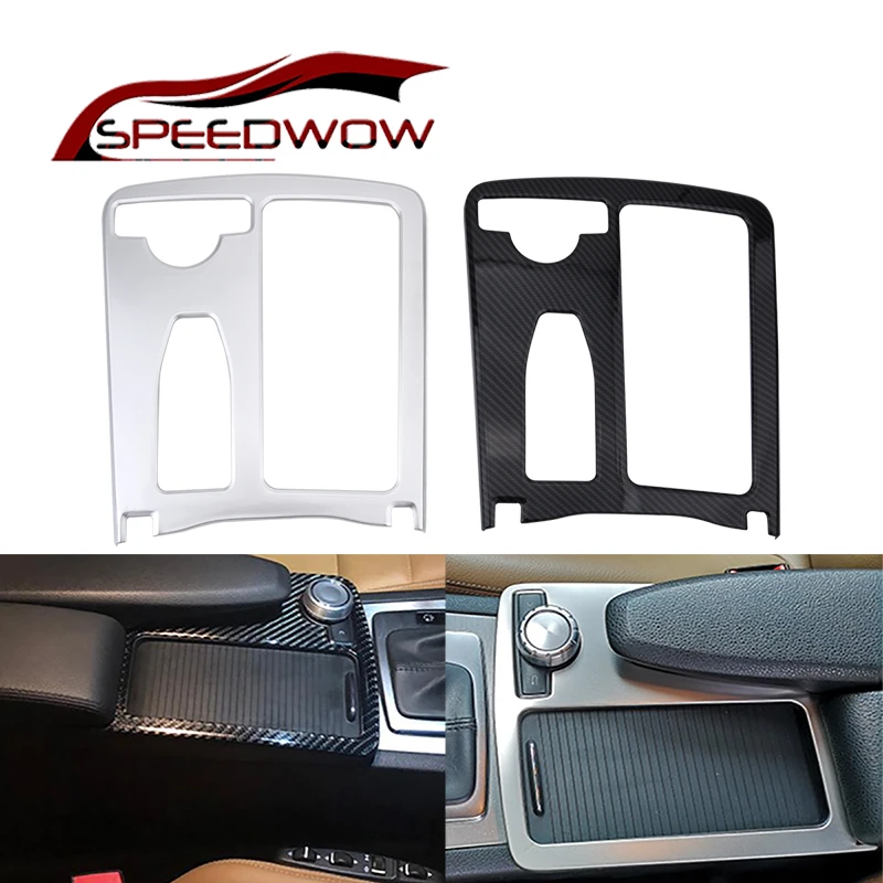 SPEEDWOW Автомобильная центральная консоль держатель стакана воды рамка Крышка отделка для Mercedes Benz C class W204 08-14 E Class W212 10-11 E Coupe