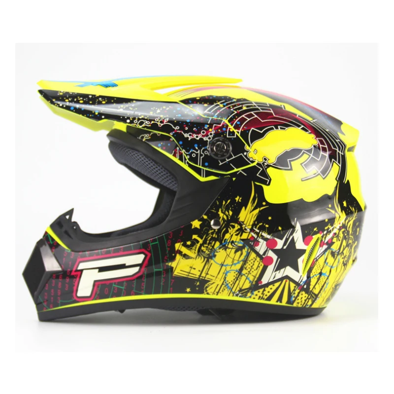 yellow 6 Лидер продаж внедорожные шлемы горные Гонки Горный полный шлем rcycle moto cross casque capacete горные велосипедные шлемы - Цвет: yellow 6