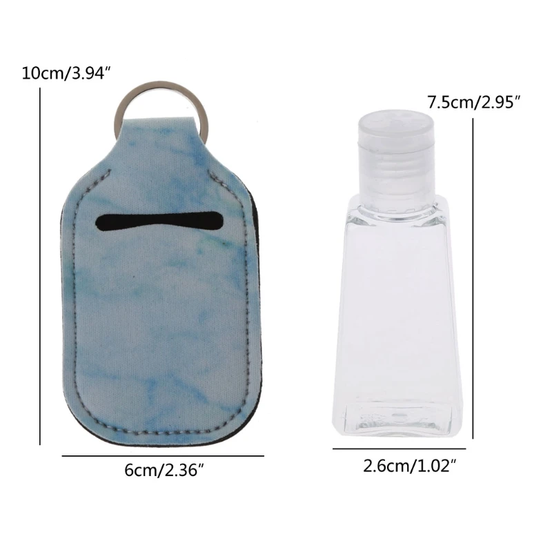 

Hand Sanitizer Keychain Holder Small Empty Travel Bottle Refillable Containers Reusable Bottles with Keychain Carriers