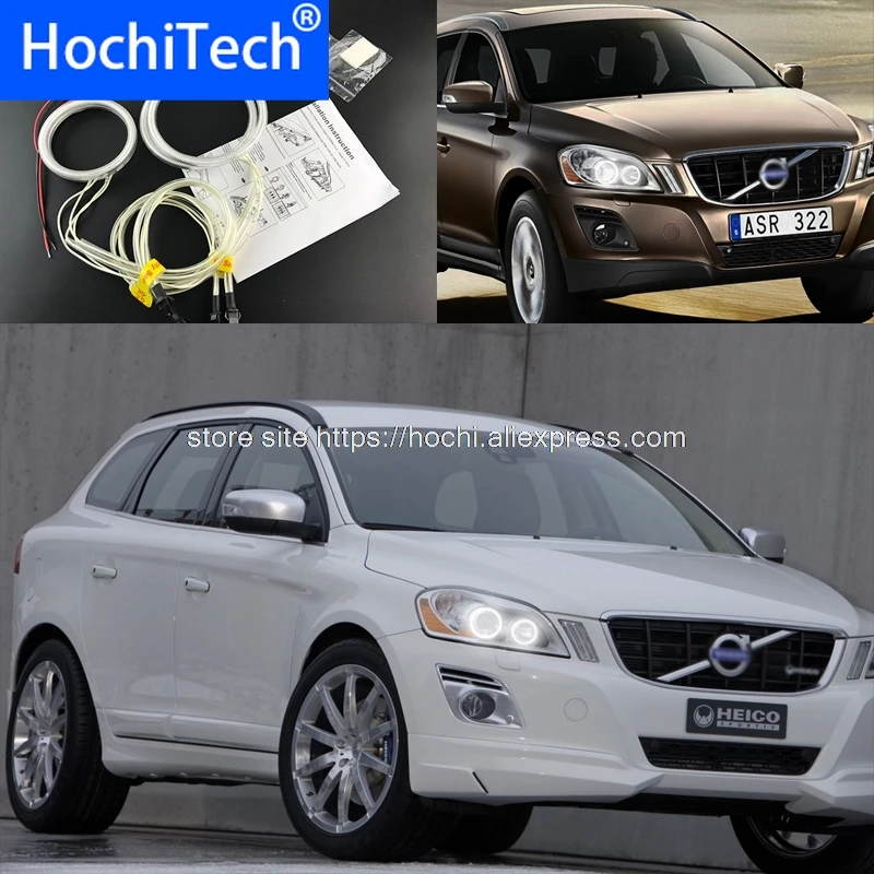 HochiTech ccfl ангельские глазки комплект белый 6000 К halo кольца фара для Volvo XC60 S60 2009 2010 2011