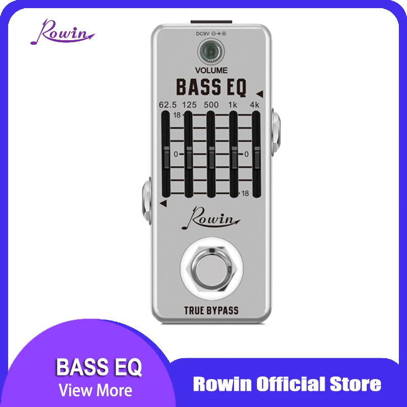 

Rowin LEF-317B Guitar Bass EQ Pedal Effect Adjust the Tone to Achieve the Desired Effect