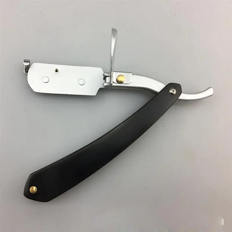

Barber Razor Wooden Handle Straight Barber Edge Steel Razors Men Vintage Straight Edge Metal Hair Shaper Razor Without Blade
