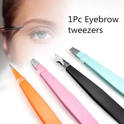 

Eyebrow Tweezer Set Stainless Steel Slant Tip/Point Tip/ Flat Tip Eyes Tweezer