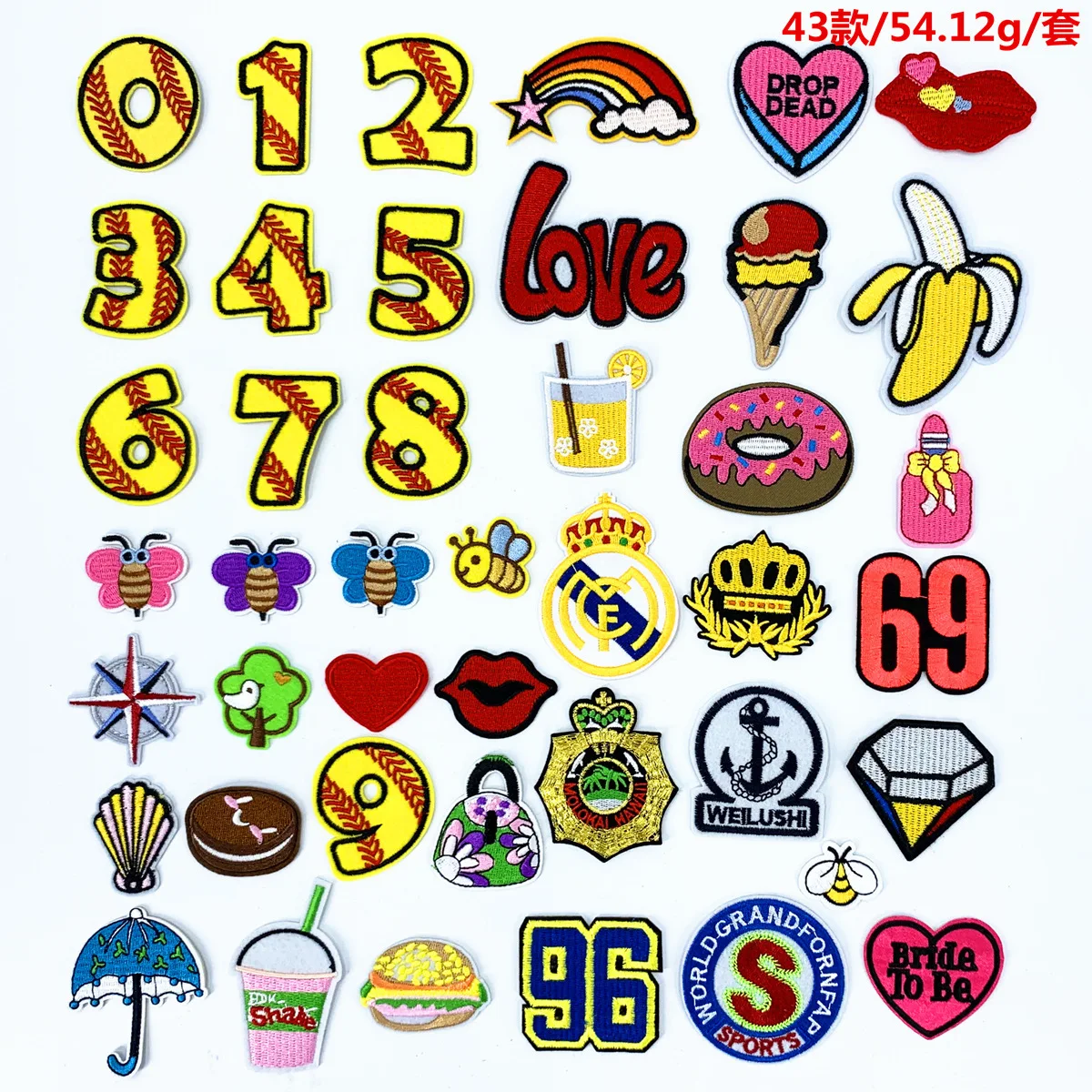 

New Embroidery Cloth Stickers Manual Patch Stickers DIY Clothing Accessories 43 Mixed Suit Patches