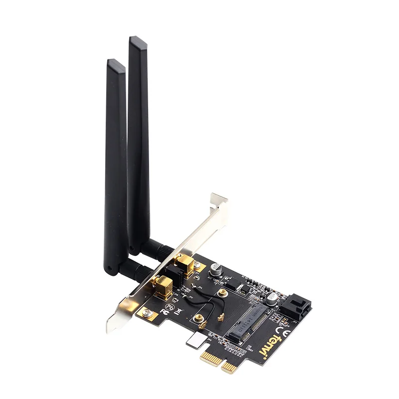 Only Adapter Беспроводной мини PCI-E сетевой карты для рабочего стола PCI-E адаптер конвертер для Intel 7260HMW 3160HMW BCM94352HMB Wi-Fi карты - Цвет: Only Adapter