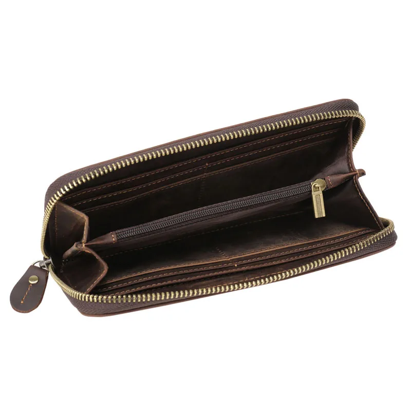 Мужской кошелек из натуральной коровьей кожи с натуральным лицевым покрытием Crazy