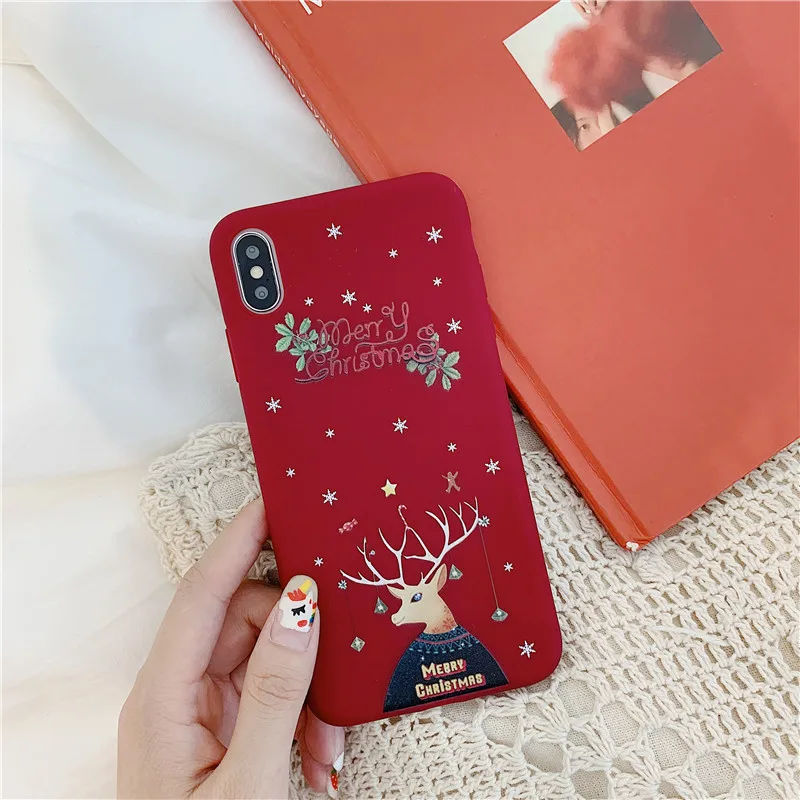 Чехол Lovebay Merry Christmas Elk ДЛЯ IPhone X XR XS Max 11 Pro 7 8 6 6S Plus силиконовый мягкий чехол для