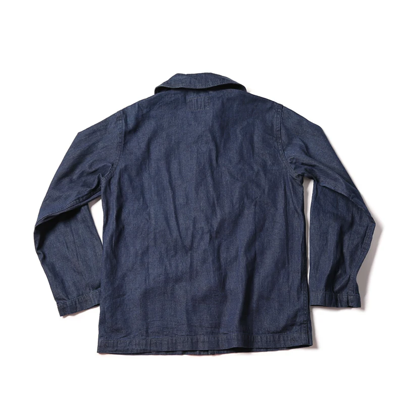Bronson Repro USN Dungaree джемпер 1922 модель ВИНТАЖНАЯ ДЖИНСОВАЯ шаль воротник куртки для мужчин