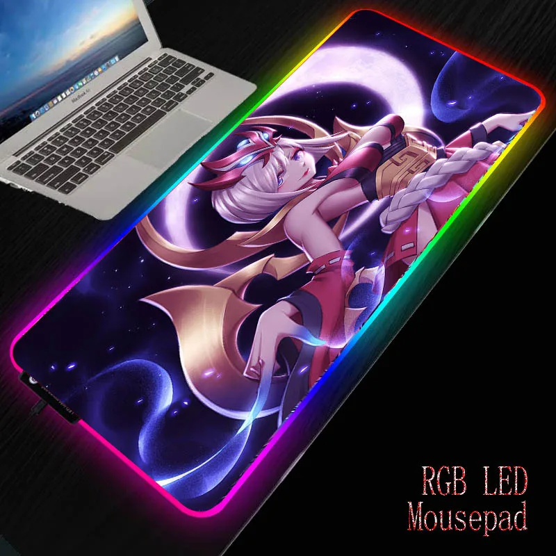 Игровой компьютерный коврик для мыши MRGBEST RGB девочек большой XXL игровой