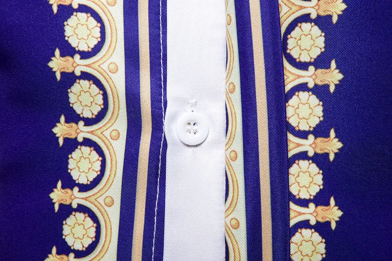 Мужская рубашка с длинным рукавом ZUZK модная под смокинг в стиле ретро