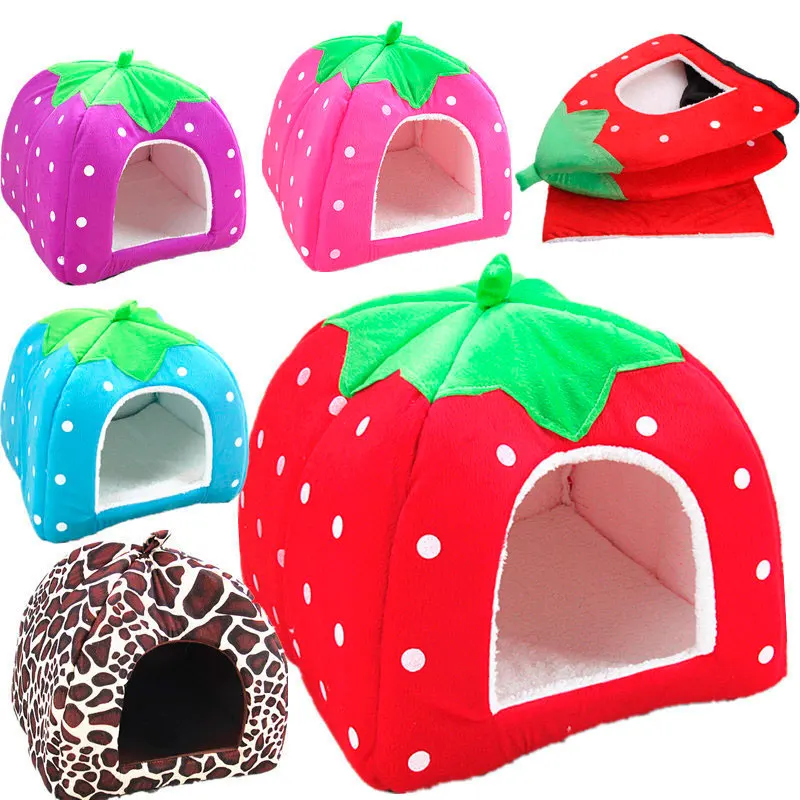 Dog House Soft Comfortable Kennel Doggy Bed Foldable Cat Rabbit Warm Washable Cushion Baskets Puppy Home Pet Supplies | Дом и сад