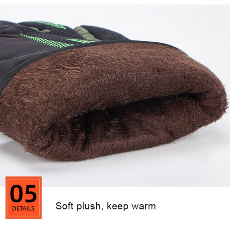 

Fleece Snowboard Motorcycle Riding Gloves Men Women Winter Gloves Snow Gloves Touch Screen Warm Waterproof Windproof Ski Gloves