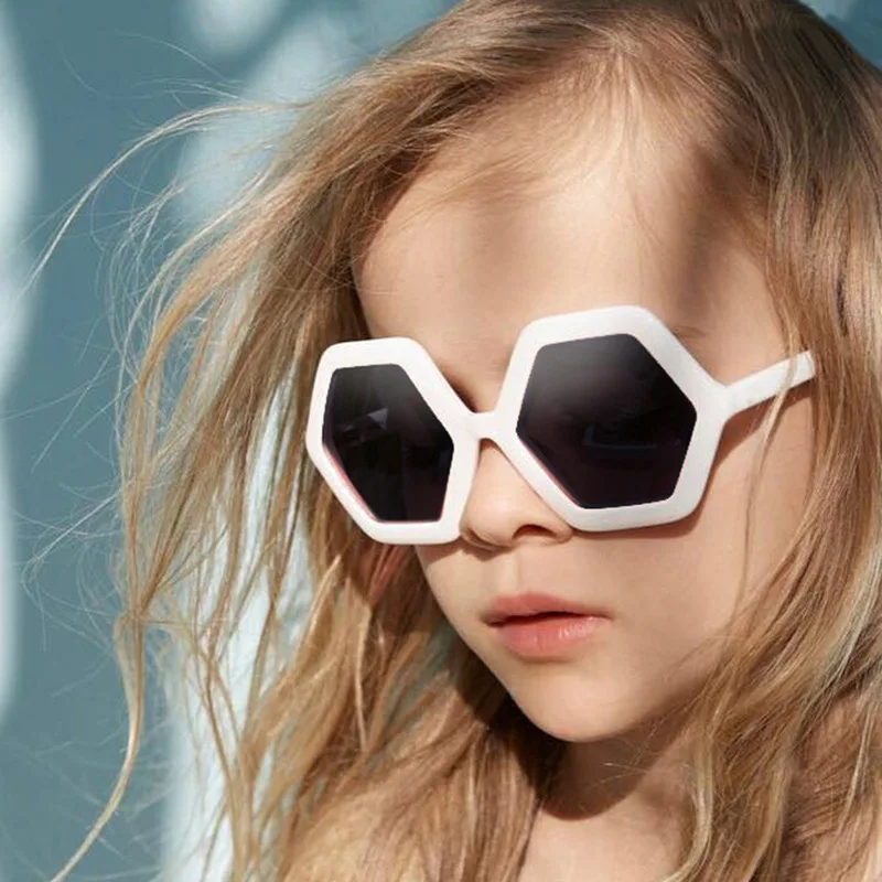 

2021 Vintage Kids Sunglasses Child Sun Glasses polygon Baby Children UV400 Sport fashion glasses Girls Boys Oculos De Sol