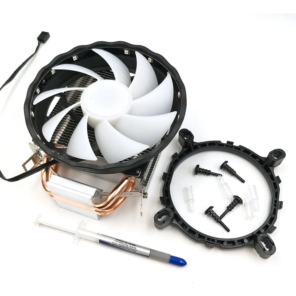 Прочный 12 в RGB вентилятор Led CPU кулер 3 Pin 2 тепловые трубки Настольный компьютер