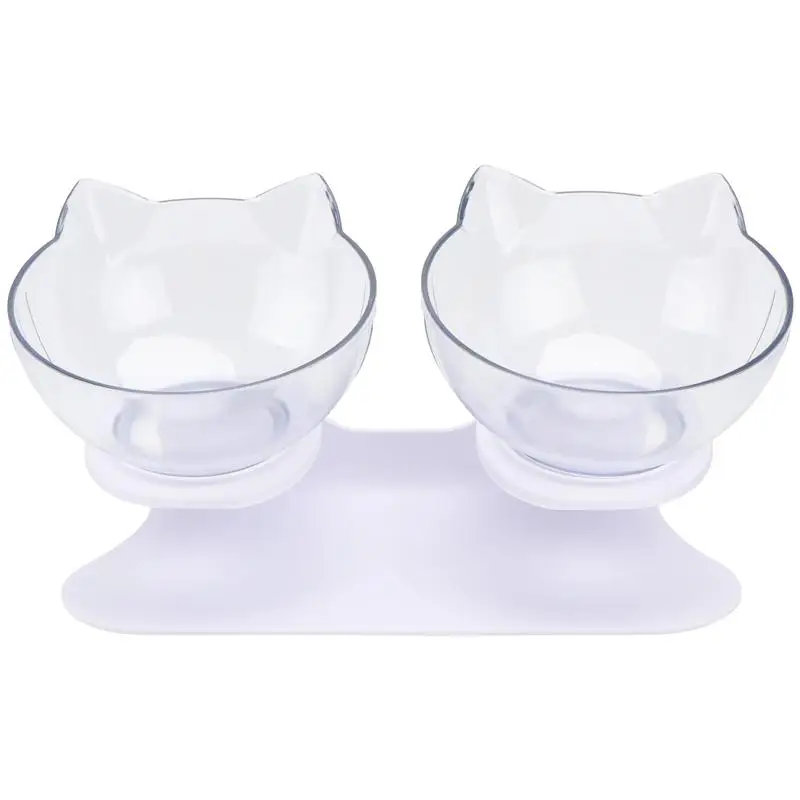 1 Набор из Наклонный футляр для миска кошачьего корма чаша прозрачная ПЭТ блюдо