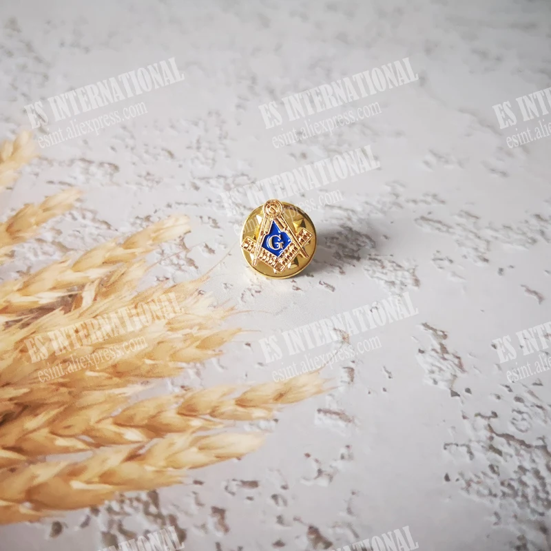 

Масонские булавки для лацканов, Значки для маскарада, модель BLM29b, размер 1*1,1 см, минималистичные задние булавки с пескоструйной обработкой, Креативные аксессуары