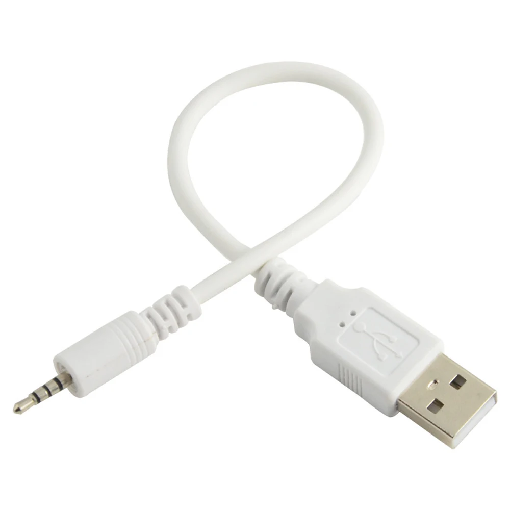 

20cm 2.5mm Male Jack Plug to USB 2.0 Male Data Extender Audio Cable for MP3 Car