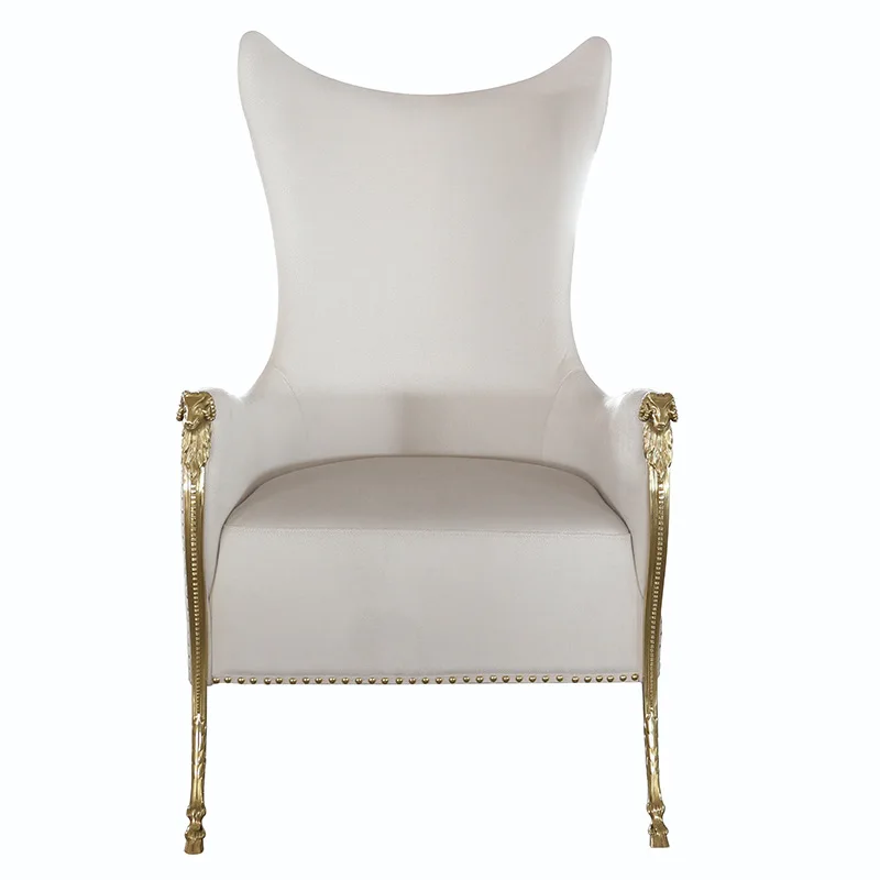 High Resilience Sponge Zodiac Copper Art Dining Chair European Modern Simple Imitation Leather Soft Cover Brass | Мебель