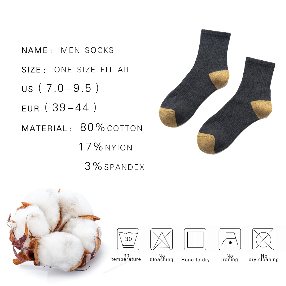 

2021 New Japanese Harajuku Socks Autumn Winter Warm Men's Socks Thicke Terry Breathable High Quality Casual Business Socks Male