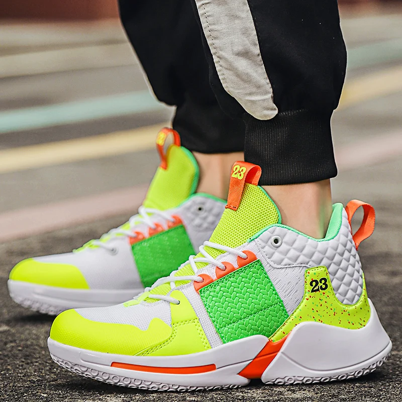 Баскетбольные кроссовки Jordan Мужская Высокая дышащая спортивная обувь с сеткой