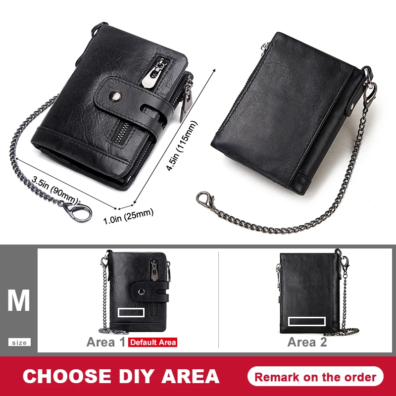 Кошелек мужской кожаный с Rfid защитой и бесплатным гравировкой имени 2020|Мужские