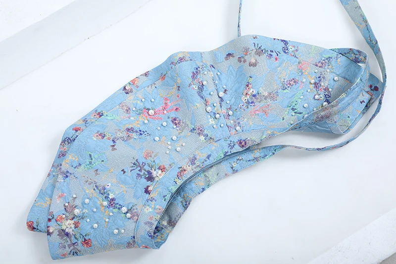 

Women Bodycon Pleated Waist Pearls Beading Skirt High Waist Midi Skirt Lady Stretch Pencil Skirts Office Skirts