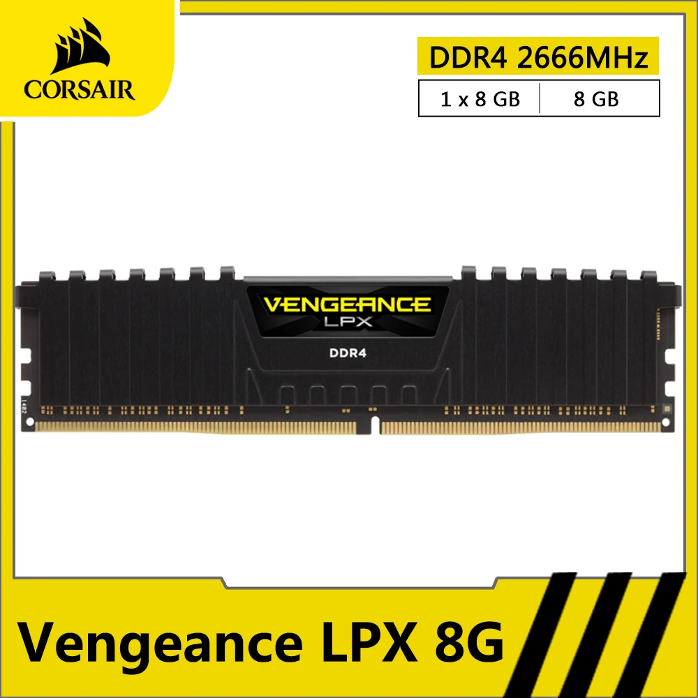 Оперативная память CORSAIR Vengeance LPX DDR4 8 Гб 16 2666 МГц для настольного ПК компьютера
