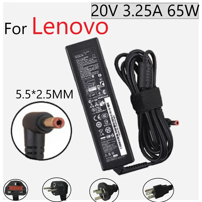 Оригинальный 20V 3.25A 65 Вт 5 5*2 мм для LENOVO PA 1650 56LC ADP 65KH B B450 B460 CPA A065 источника питания