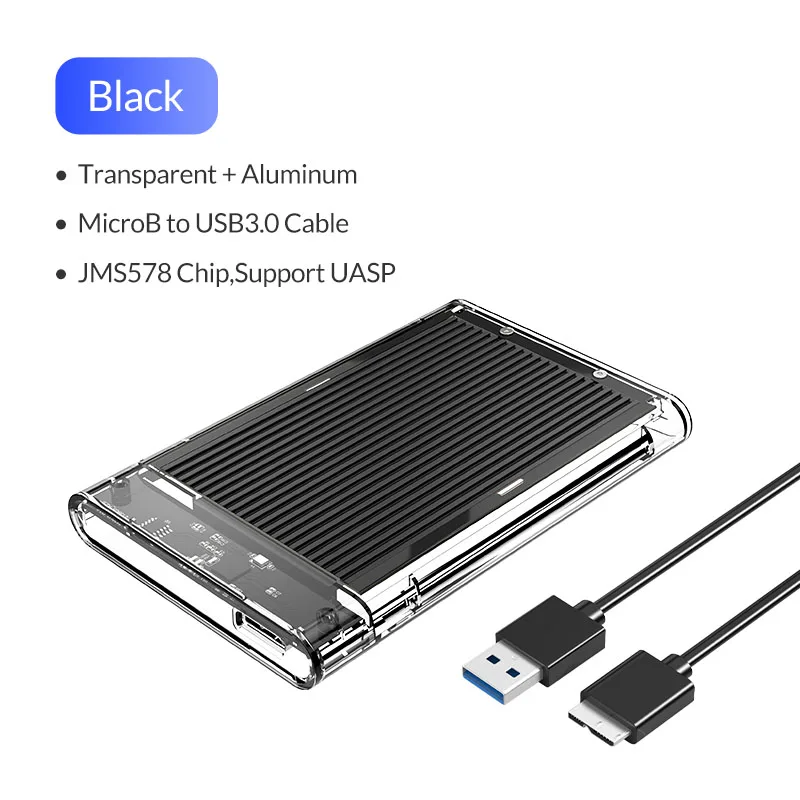 ORICO корпус для жесткого диска SATA на USB 3,0 чехол для жесткого диска бесплатно для 7/9, 5 мм 2,5 дюйма Sata SSD до 4 ТБ коробка для жесткого диска Внешний чехол для жесткого диска
