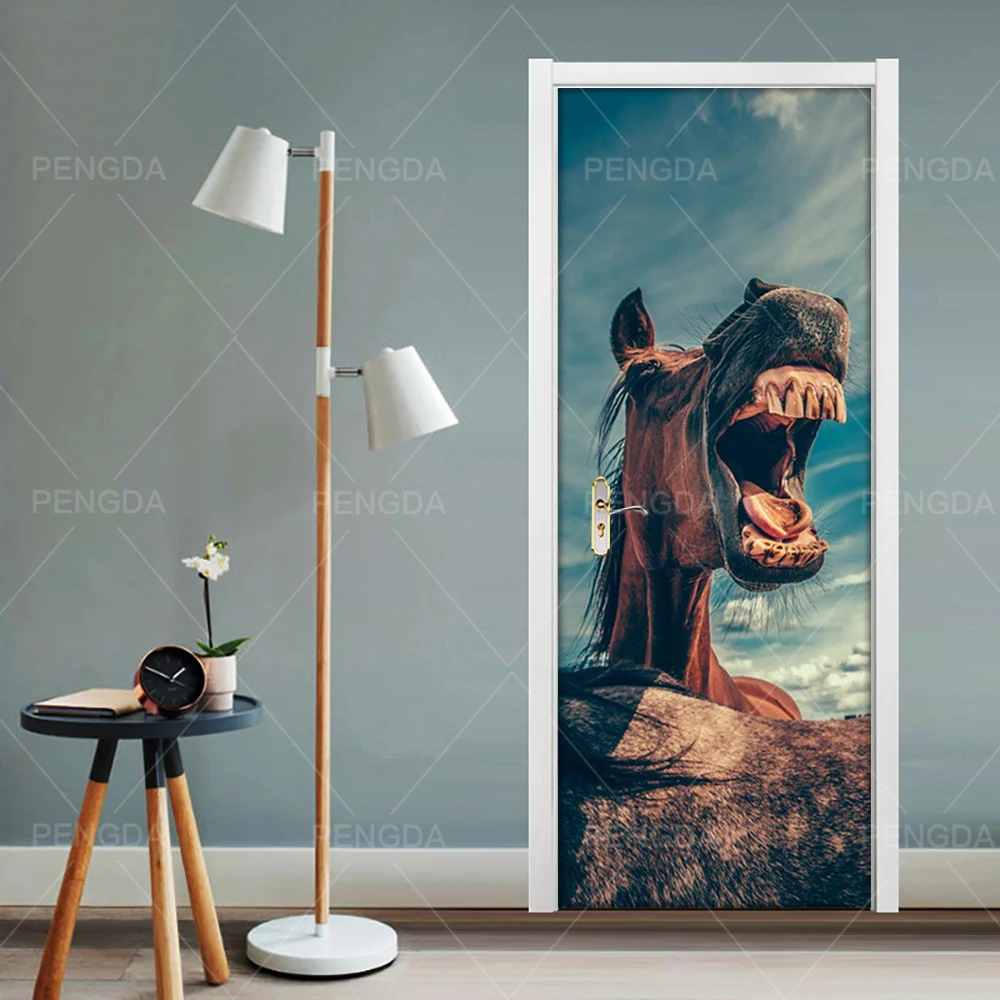 Печать самоклеющиеся картина Творческий животное лошадь декоративные наклейки